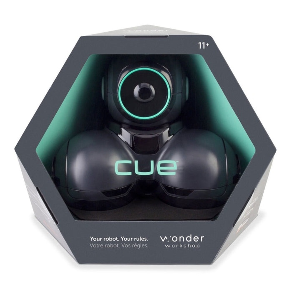 NEW Wonder Workshop Cue the CleverBot Coding Robot for Kids, Voice Activated